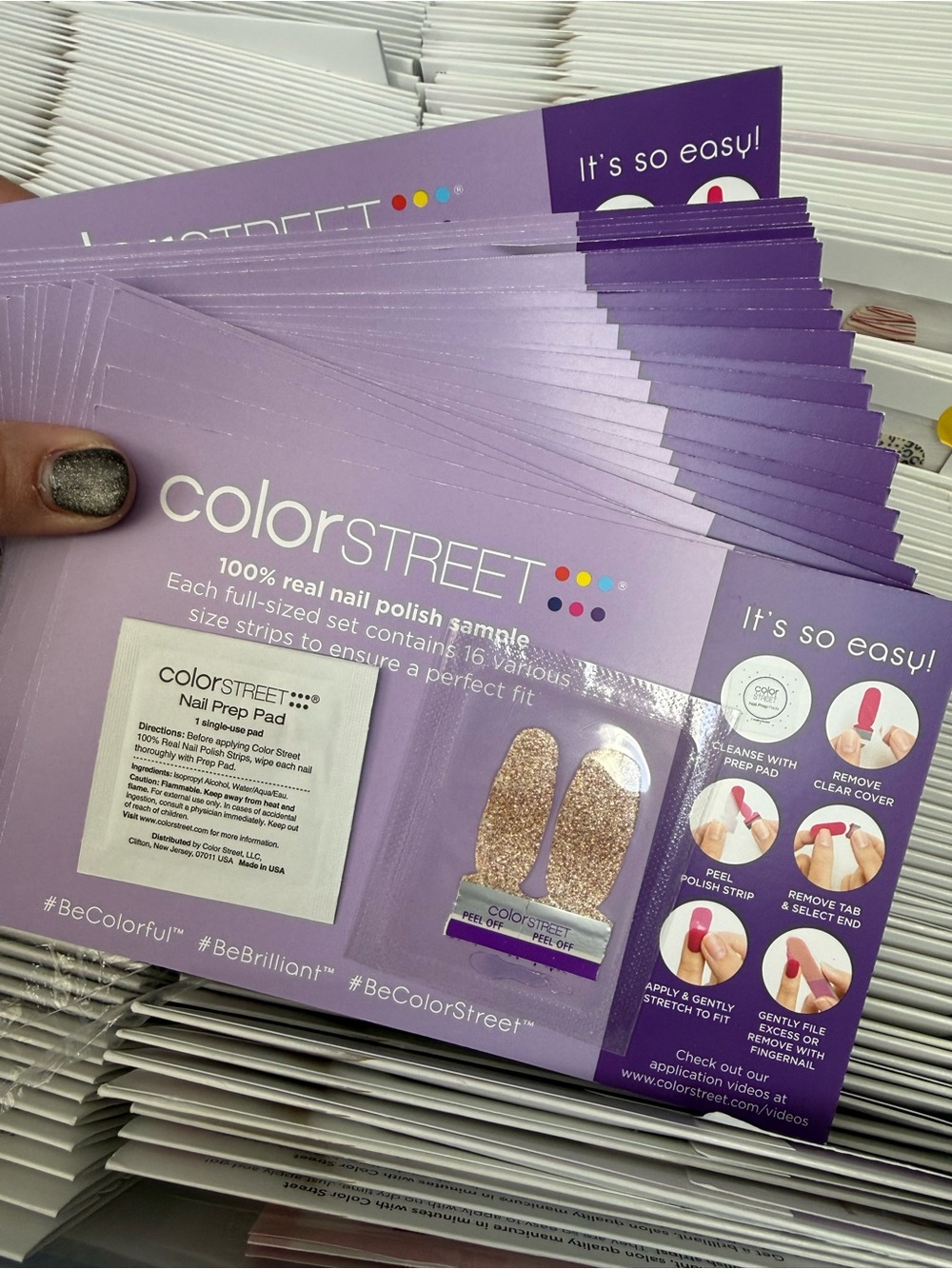 Color Street Sample How To Cards